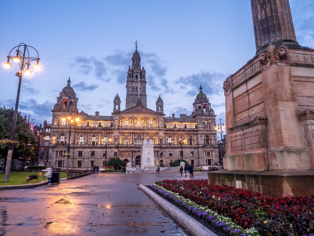 The Glasgow city chamber building in George Square Glasgow.