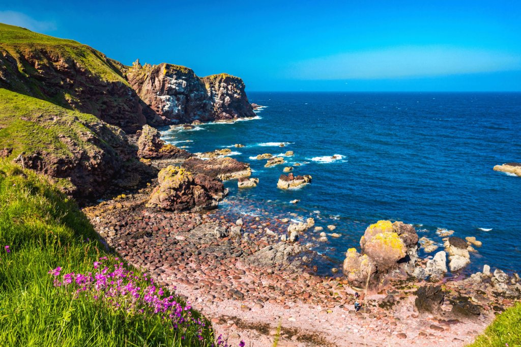 A view of the ocean from the Scottish Borders.